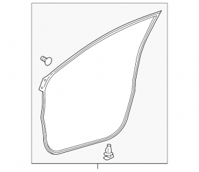 Front left door seal Toyota Rav4 13-18