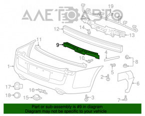 Rear bumper mount central Chrysler 300 11-14 prerest