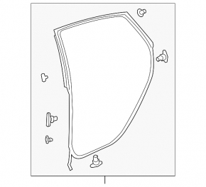 Honda Accord 18-22 rear right door seal