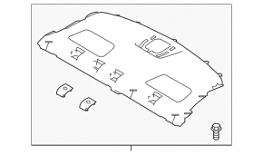 Rear shelf Nissan Altima 19 - beige, scratches