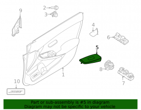 Front Right Window Regulator Nissan Sentra 20-24 Black