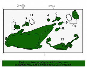 Subaru Forester 14-16 right front headlight assembly SJ Dorest xenon