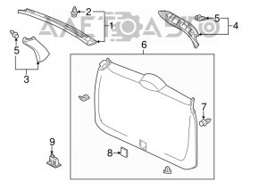 Upper left trunk door trim Honda CRV 12-14 prerest