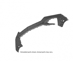 Front bumper, bare, Chevrolet Equinox 22-24, white, crack in mount