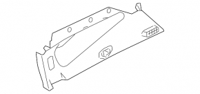 Rear pillar trim left Nissan Murano z50 03-08 gray