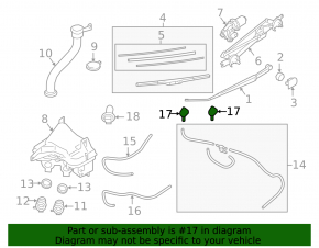 Windshield Washer Nozzle Subaru Outback 15-19