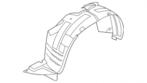 Front left fender liner Kia Sorento 11-13 prerest