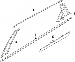 Lower rear right door trim for Hyundai Santa Cruz 21-25