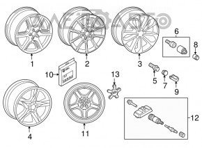 Wheel bolt 5 pcs d17 M14x1.5 Audi Q5 80A 18-24