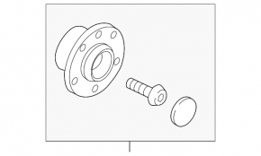 Rear left hub for VW Jetta 19-24 under the beam