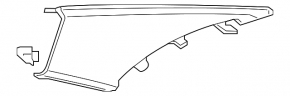 Rear pillar trim left Audi A4 B9 17-25 gray