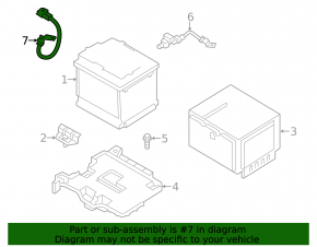 Negative terminal Hyundai Veloster 12-14 manual transmission