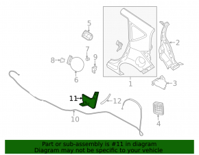 Mudguard rear left Nissan Versa Note 13-19