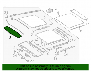 Front panoramic glass for Mercedes X167 GLS 450 580 20-26