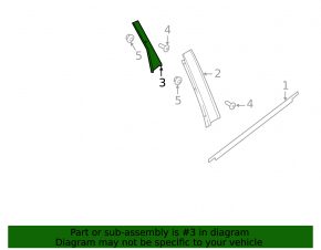 Ford C-max MK2 13-18 rear side door trim, left