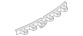 Rear Bumper Absorber Ford Focus mk3 11-18 4d