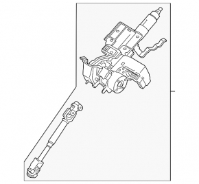 Ford Ecosport 18-22 Electric Power Steering Column with Cardan Joint