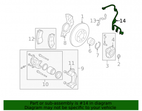 ABS sensor front right Mazda6 09-13