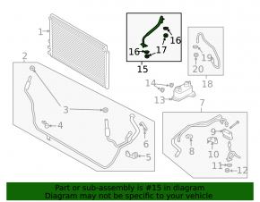Pipe for automatic transmission cooler Ford Edge 19-24 2.7T