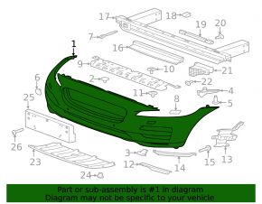 Jaguar F-Pace X761 Front Bumper Lip 17-20 Structure, Scratches