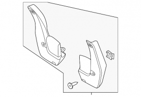 Rear right mudguard for Honda Civic X FC 16-21