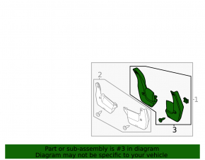 Rear left mudguard for Honda Civic X FC 16-21