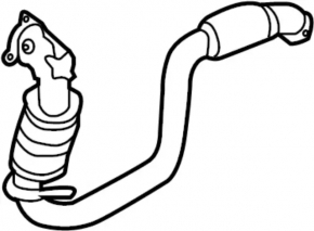 Infiniti QX30 17-19 exhaust pipe with catalytic converter