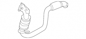 Infiniti QX30 17-19 exhaust pipe with catalytic converter