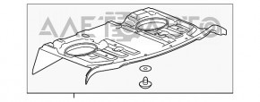 Rear shelf trim Cadillac CTS 14-19 black