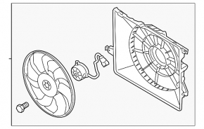 Diffuser radiator shroud assembly Kia Sorento 14-15 3.3 break fastener