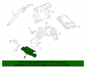 Volvo XC60 18-24 Trunk Door Lock Hook Black Trim