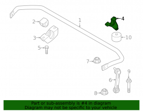 Rear stabilizer mounting bracket left BMW 5 G30 17-23 type 2