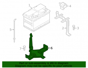 Battery tray Kia Optima 11-15