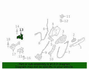 Door hinge upper front right BMW X3 G01 18-21
