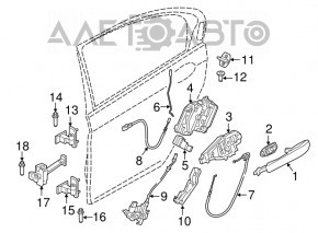 Door hinge upper front right BMW X3 G01 18-21