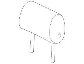 Headrest front left Audi A6 C7 12-18 leather black