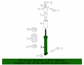 Shock absorber rear left Audi A6 C8 19- 2.0T, Sport
