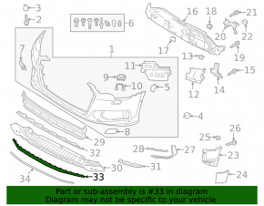 Front bumper trim lower Audi A6 C8 19- structure