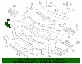 Front bumper platform for BMW X3 F25 11-14 prerest