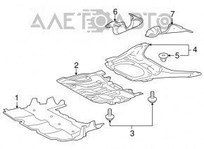 Front engine guard for Lexus LS460 LS600h 07-12