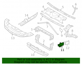 Brake cooling duct left front BMW 7 G11 G12 16-19