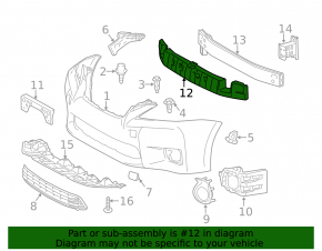 Front Bumper Absorber Lexus CT200h 11-13 prerest