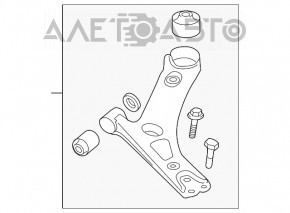 Lower control arm front left Hyundai Sonata 11-15 aluminum OEM