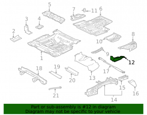 Rear bumper guard right Lexus RX350 RX450h 10-15