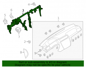 Under-torpedo pipe reinforcement VW Jetta 11-18 USA rusty