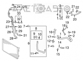 Upper cooling hose for VW Tiguan 09-18 with 1 quick release
