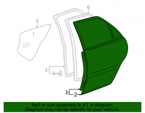 Lexus RX300 98-03 gold rear right door