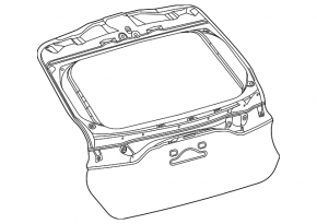 Naked trunk door with glass Toyota Venza 21-