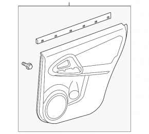 Door trim card rear right Toyota Rav4 06-12