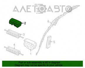 Chrysler 200 15-17 passenger airbag dashboard rusty squib